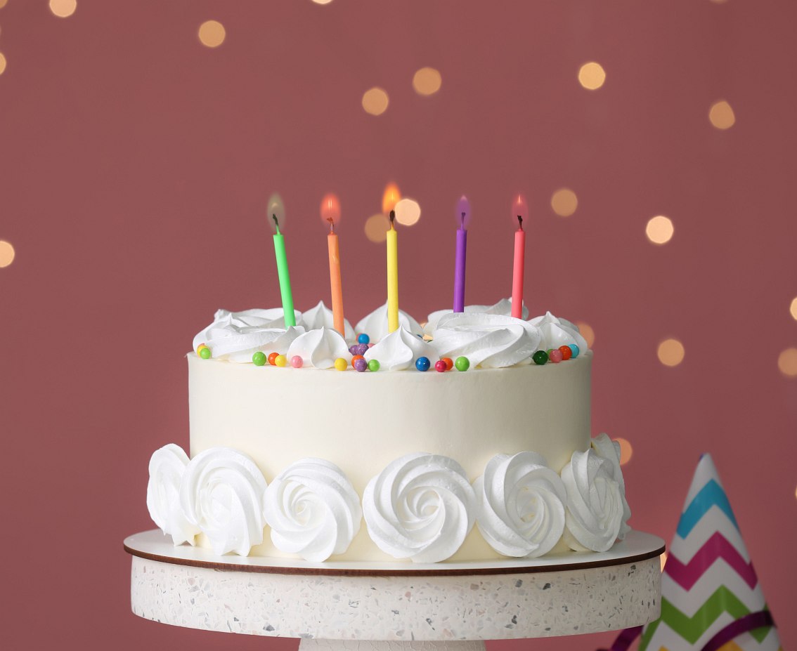 Κεράκια τούρτας με πολύχρωμες φλόγες (6 τεμ)