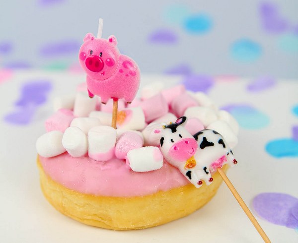 Κεράκια τούρτας Ζώα της Φάρμας (5 τεμ)