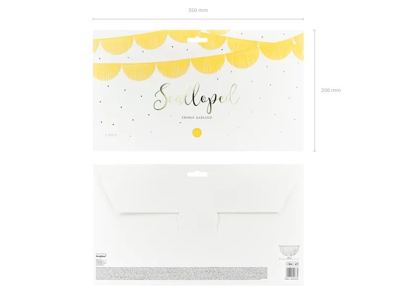 Κίτρινη κυματιστή Γιρλάντα με κρόσια (3m)