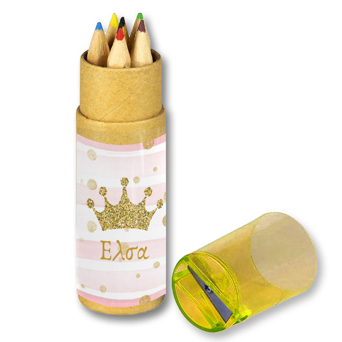 Ξυλομπογιές με όνομα Κορώνα κορίτσι