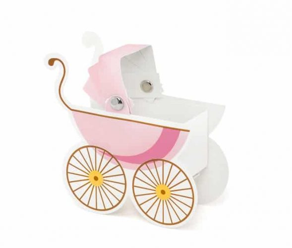 Κουτάκι ροζ Καροτσάκι (10 τεμ)