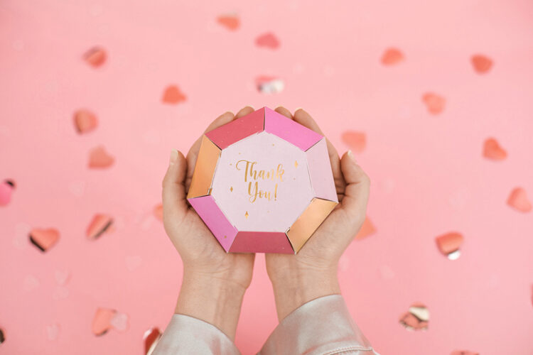 Κουτάκια Διαμάντι "Thank you" (6 τεμ)