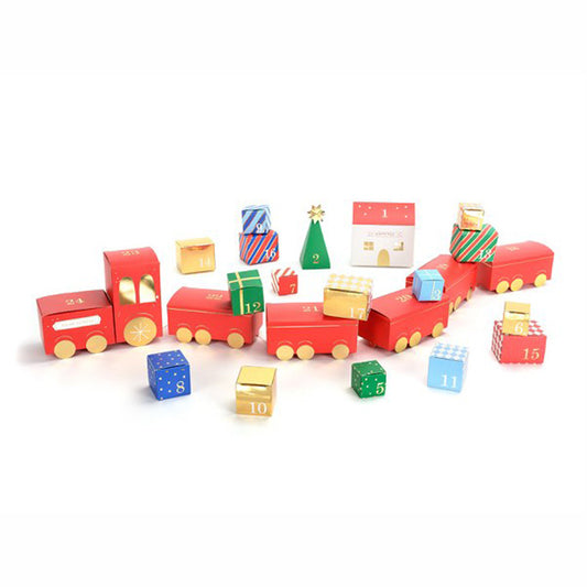 Κουτάκια Τραινάκι για Δωράκια - Αντίστροφη Μέτρηση Χριστουγέννων (24 τεμ)
