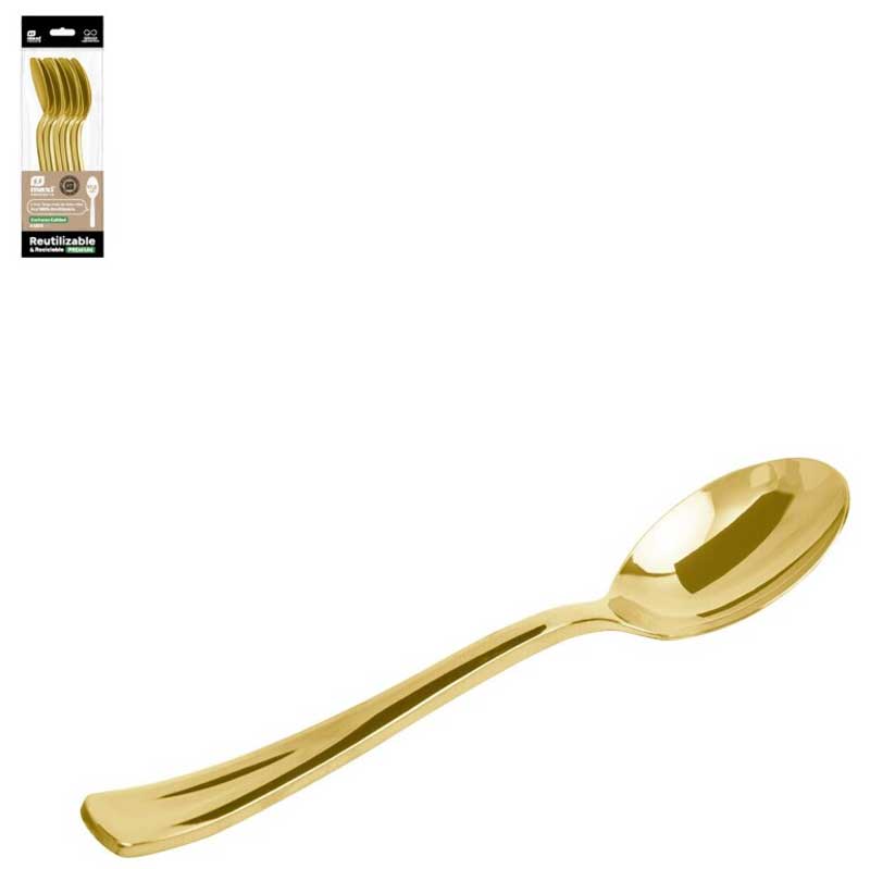 Κουταλάκια Χρυσά μεταλλικά (6 τεμ)