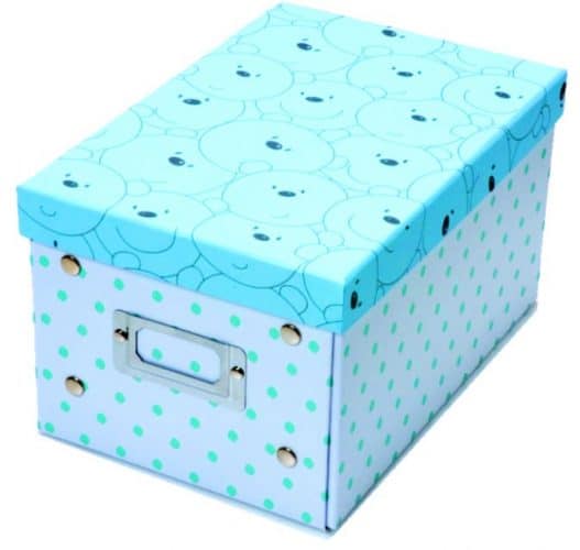 Κουτί αποθήκευσης γαλάζιο με αρκουδάκια