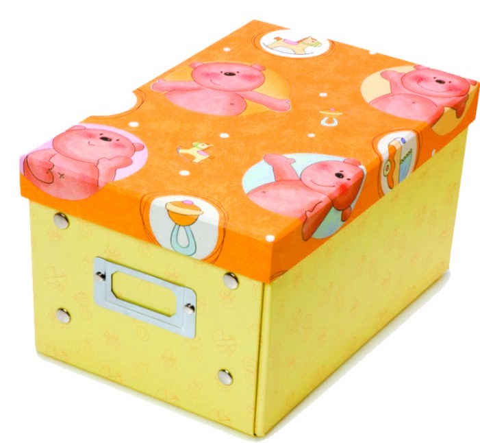 Κουτί αποθήκευσης κίτρινο με αρκουδάκια