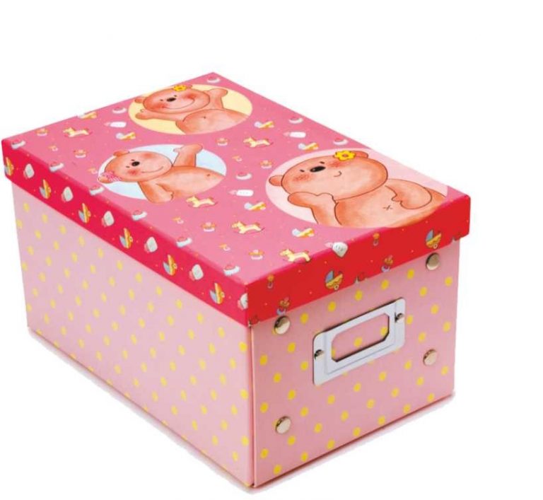 Κουτί αποθήκευσης ροζ αρκουδάκια