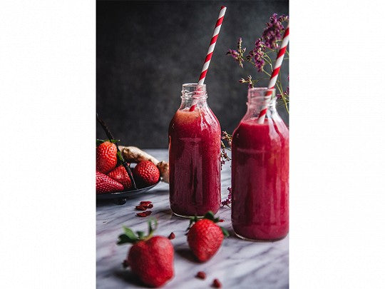 Κόκκινα ριγέ καλαμάκια χάρτινα (10 τεμ)