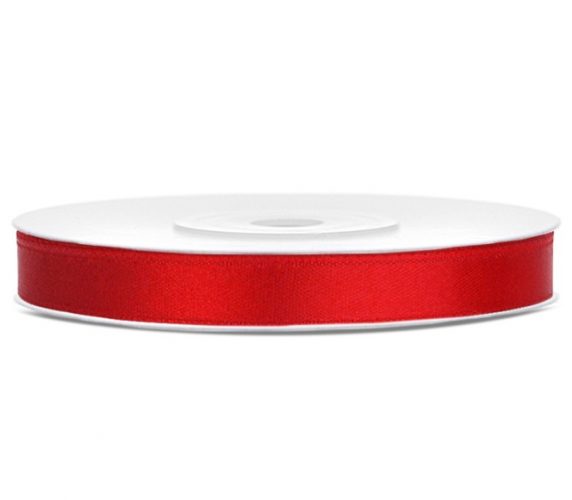 Κόκκινη σατέν φαρδιά κορδέλα (25m)