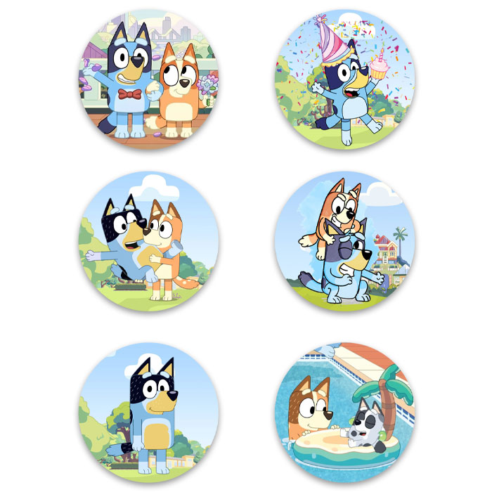 Κονκάρδες Bluey (6 τεμ)