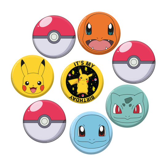 Κονκάρδες Γενεθλίων Pokemon (8 τεμ)