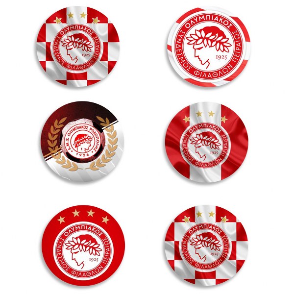 Κονκάρδες Ολυμπιακός (6 τεμ)