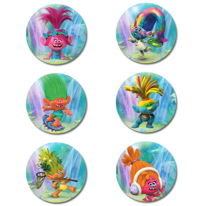 Κονκάρδες Trolls (6 τεμ)