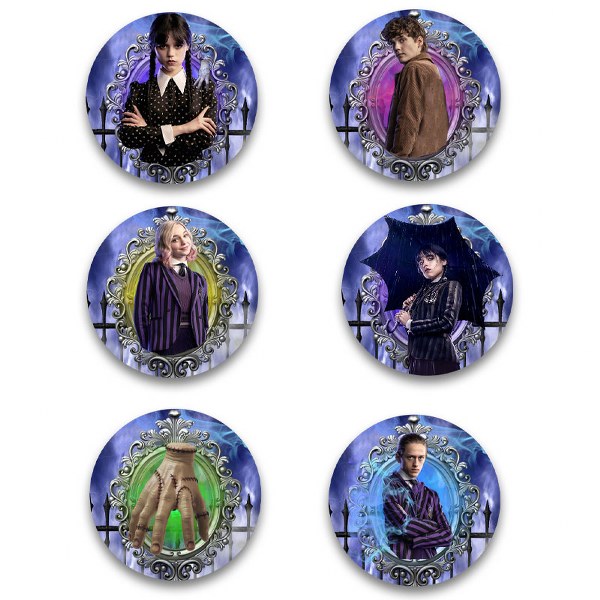 Κονκάρδες Wednesday Addams (6 τεμ)