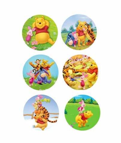 Κονκάρδες Winnie the Pooh (6 τεμ)