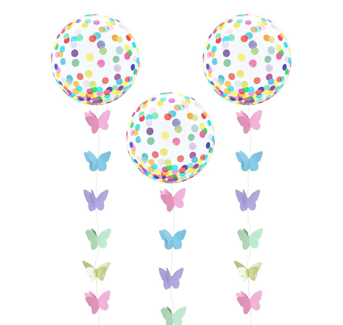 Κρεμαστά χάρτινα Διακοσμητικά "Πεταλούδες" 200cm