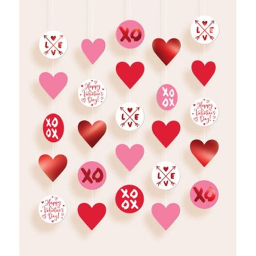 Κρεμαστές Γιρλάντες Happy Valentine's Day (5 τεμ)