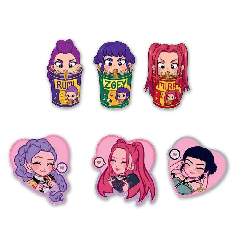 Ξύλινα Διακοσμητικά K-POP Demon Hunters - Huntrix (6 τεμ)