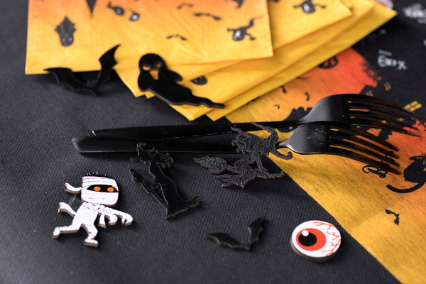 Ξύλινες φιγούρες Halloween Στοιχειωμένο Σπίτι (10 τεμ)