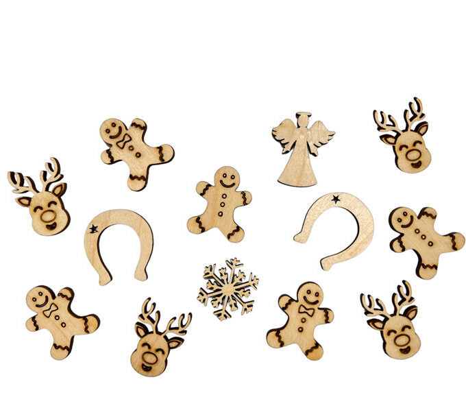 Ξύλινες χριστουγεννιάτικες φιγούρες (25 τεμ)