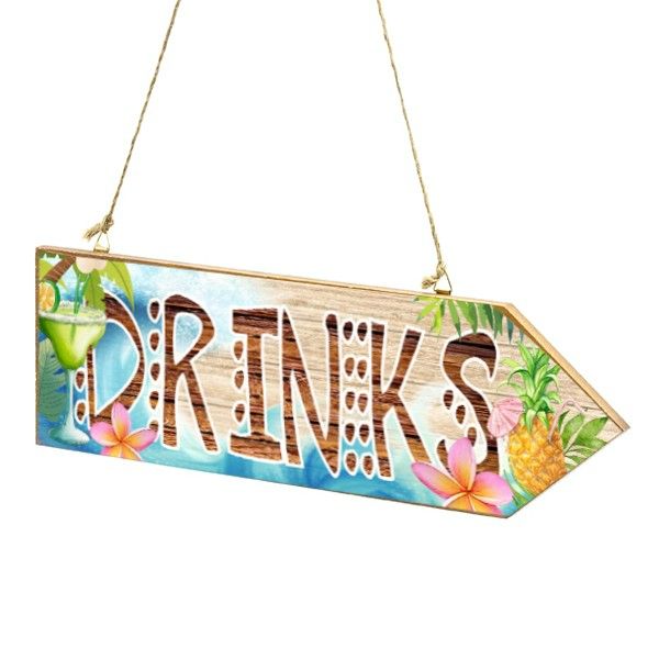 Ξύλινη Πινακίδα βέλος Summer Party