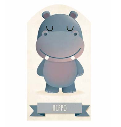 Ξύλινο διακοσμητικό Ιπποποταμάκι