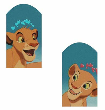 Ξύλινο διακοσμητικό Simba & Nala (2 τεμ)