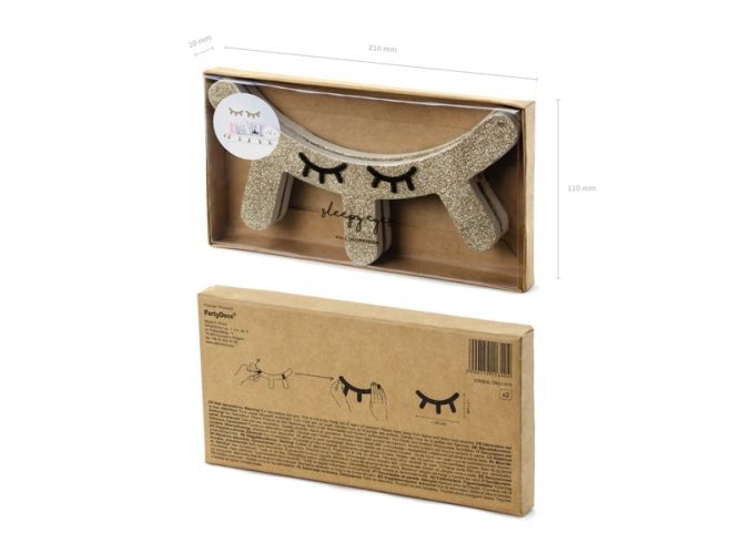 Ξύλινο διακοσμητικό τοίχου Ματάκια-Βλεφαρίδες (2 τεμ)