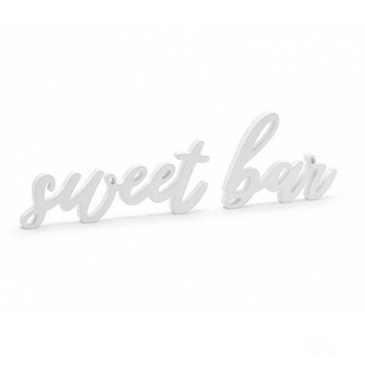 Ξύλινο διακοσμητικό τραπεζιού λευκό "Sweet Bar"