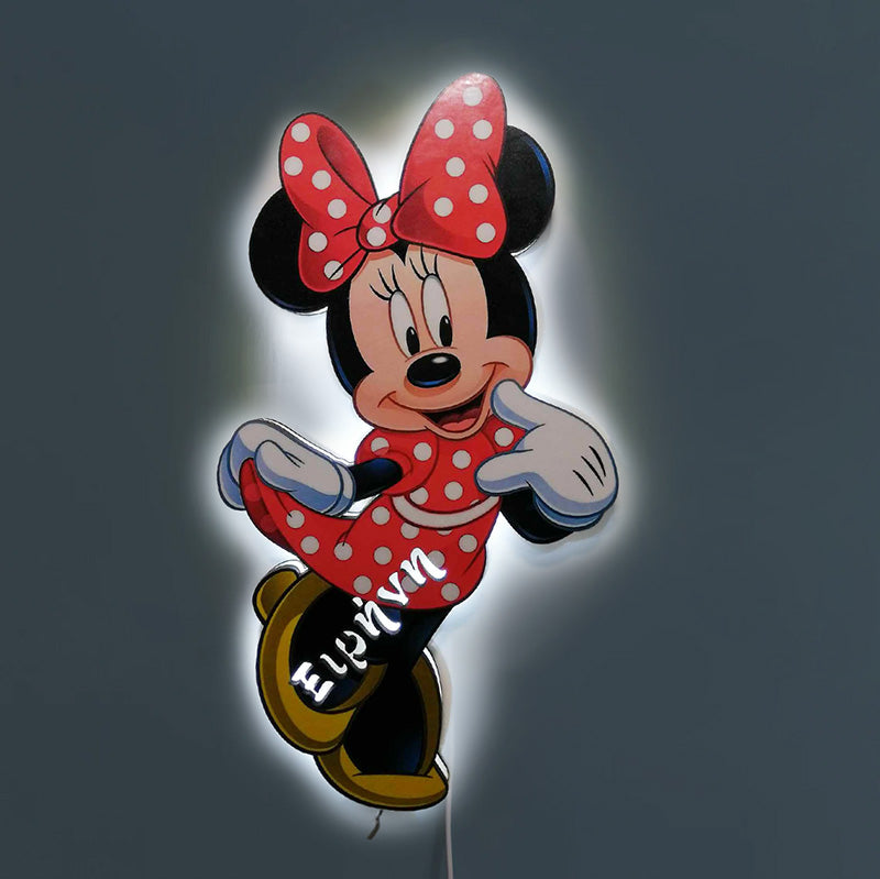 Ξύλινο Φωτιστικό - Minnie Mouse