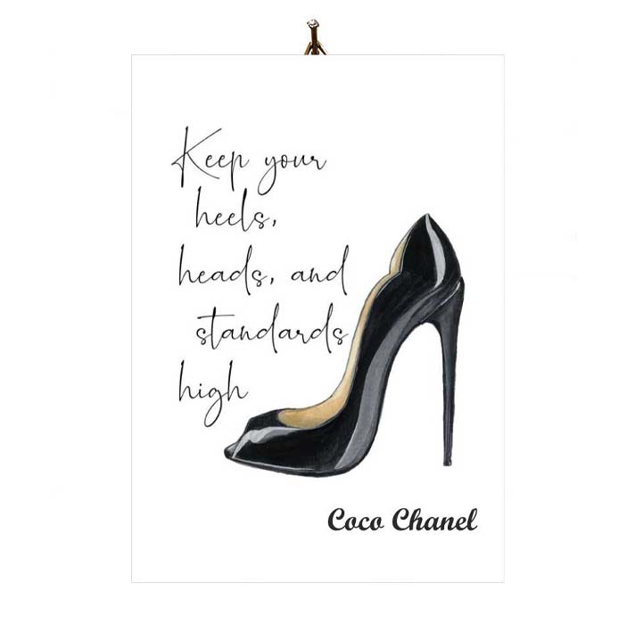 Ξύλινο Καδράκι Coco Chanel