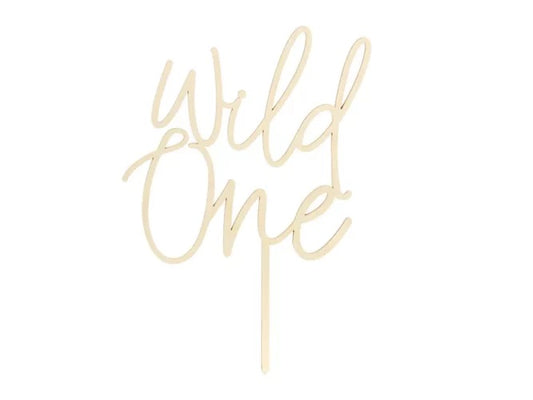 Ξύλινο topper τούρτας Wild One