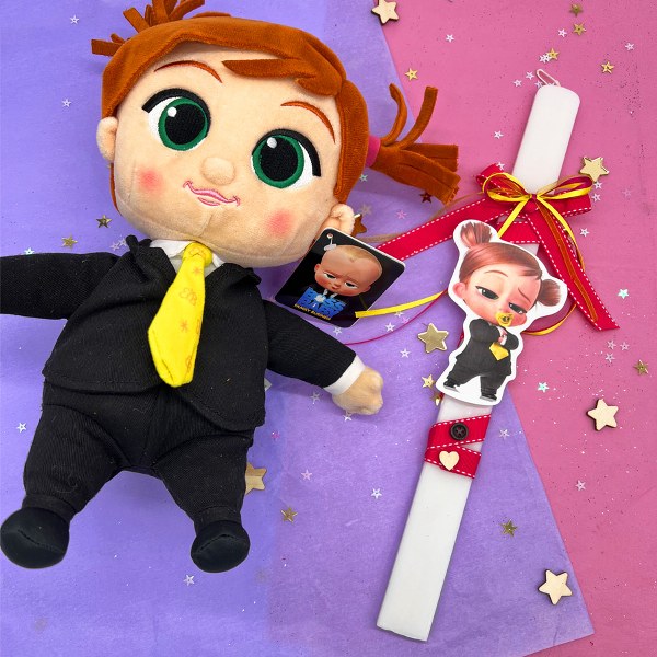 Λαμπάδα Baby Boss Tina με λούτρινο