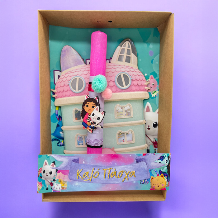 Λαμπάδα Το Κουκλόσπιτο της Γκάμπι Αρωματική με Ξύλινο Κάδρο