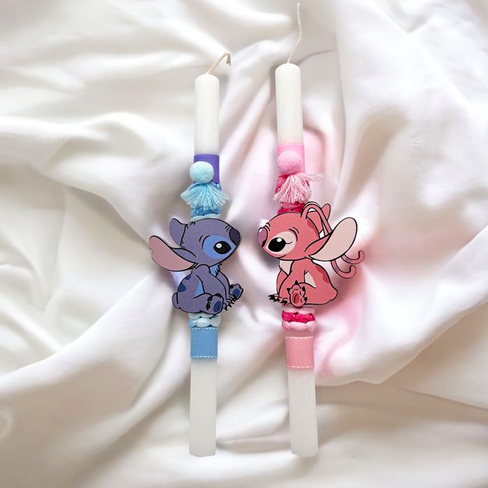 Λαμπάδες για Ζευγάρια Stitch & Angel