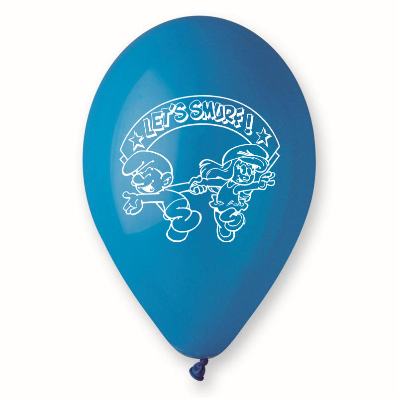 Λάτεξ Μπαλόνι τυπωμένο Στρουμφάκια (25 τεμ)