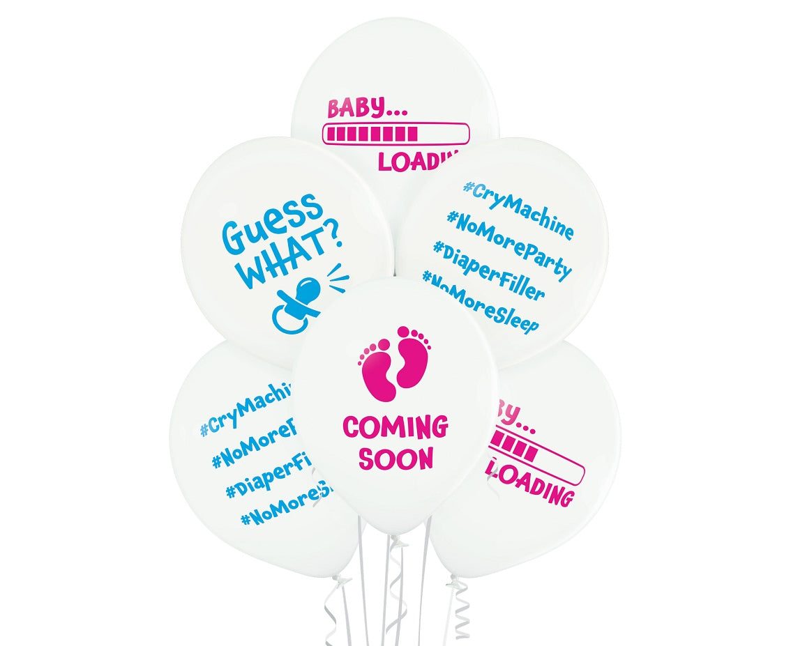 Λάτεξ μπαλόνια Baby Loading (6 τεμ)