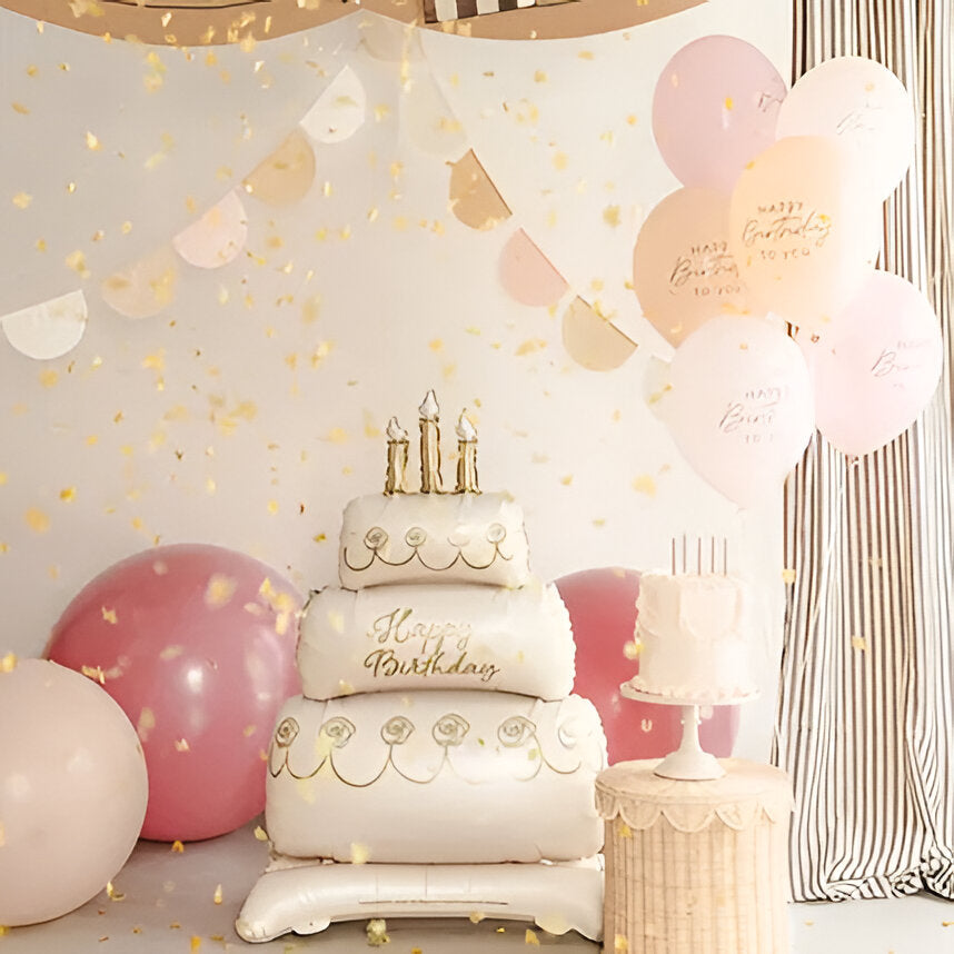 Λάτεξ Μπαλόνια Happy Birthday - Pink Mix (6 τεμ)