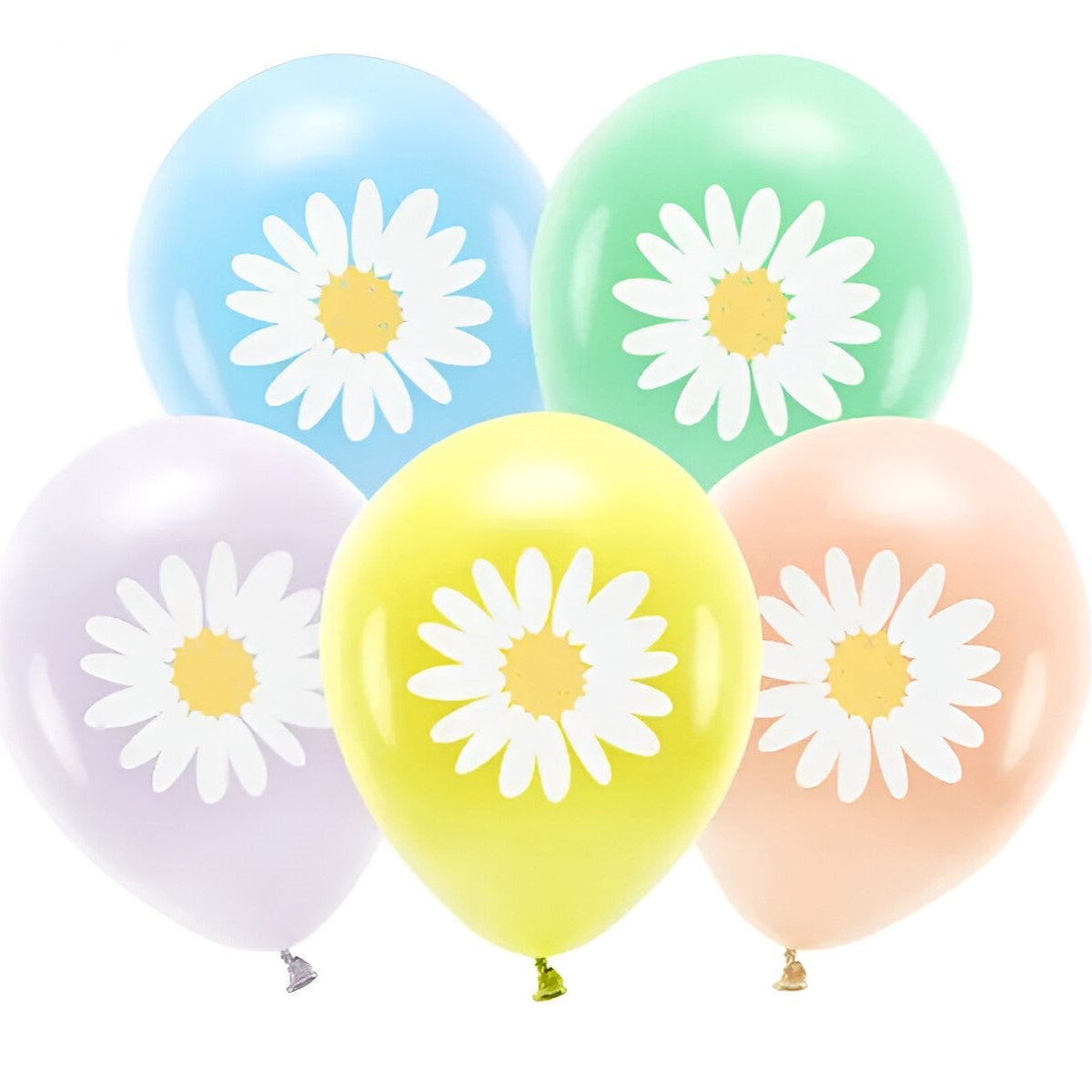 Λάτεξ μπαλόνια Παστέλ - Μαργαρίτες (5 τεμ)