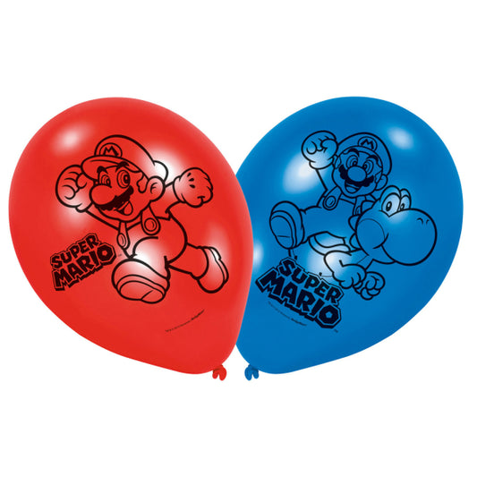 Λάτεξ Μπαλόνια Super Mario (6 τεμ)