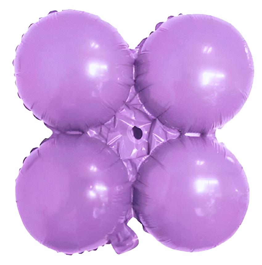 Λιλά Foil Μπαλόνι 4πλο για γιρλάντα 40 cm
