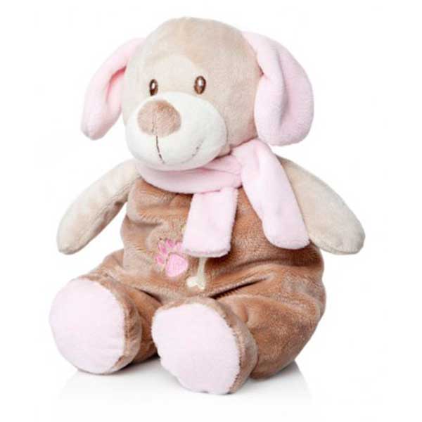 Λούτρινο-Κουδουνίστρα Σκυλάκι για κοριτσάκι