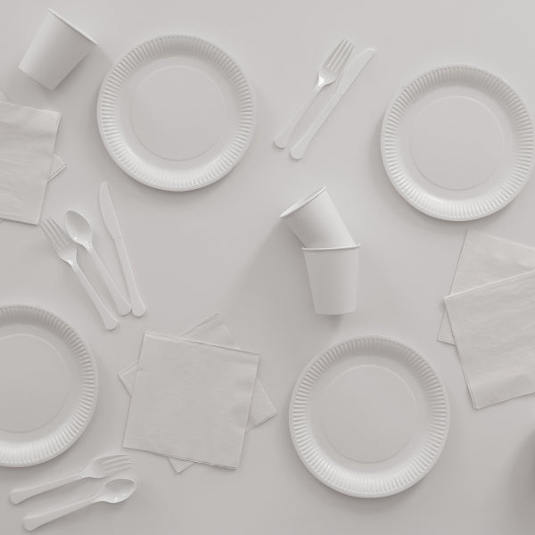 Μαχαιροπίρουνα λευκά Coconut (24 τεμ)