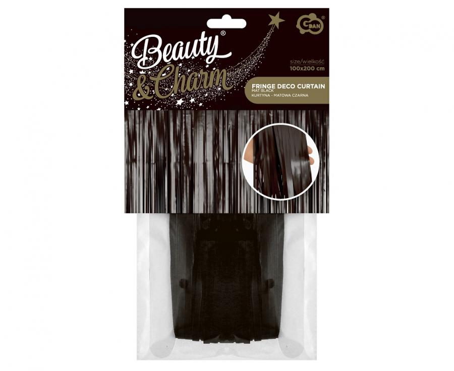 Μαύρη Ματ Κουρτίνα Διακόσμησης