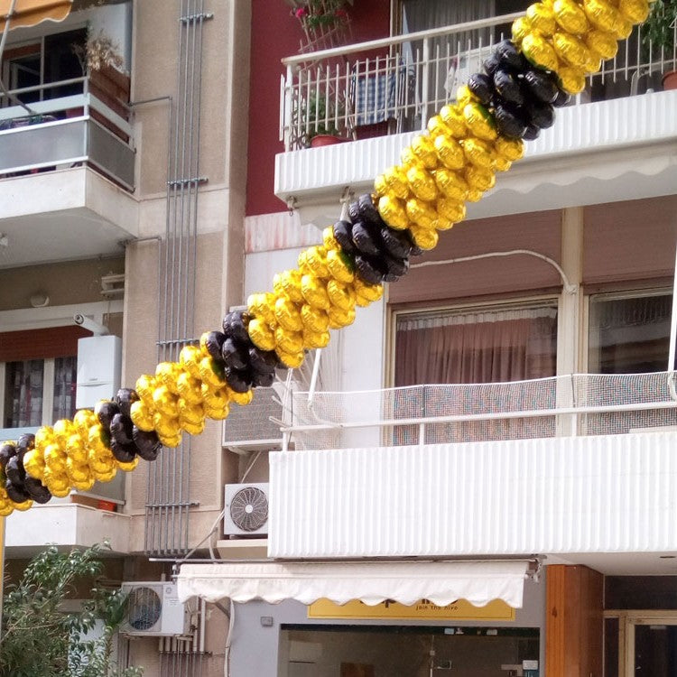 Μαύρο Foil Μπαλόνι 4πλο για γιρλάντα 40 cm