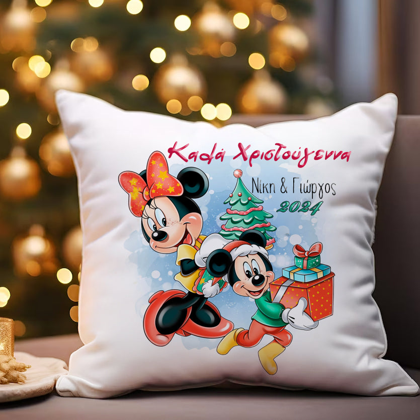 Μαξιλάρι Χριστουγεννιάτικο - Minnie & Mickey Mouse