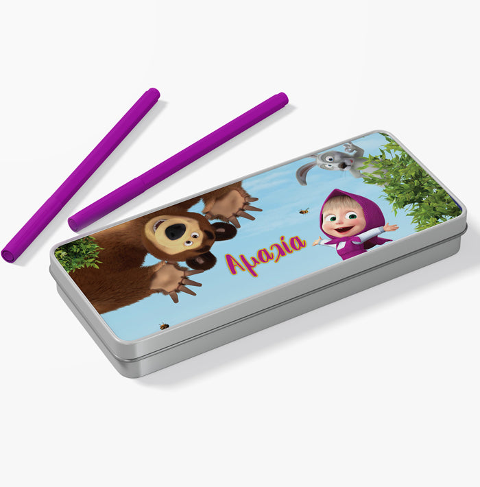 Κασετίνα με όνομα - Μάσα και Αρκούδος