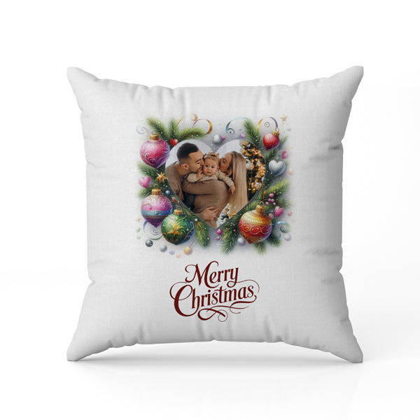 Μαξιλάρι Χριστουγεννιάτικο – Οικογενειακή Φωτογραφία σε Καρδιά