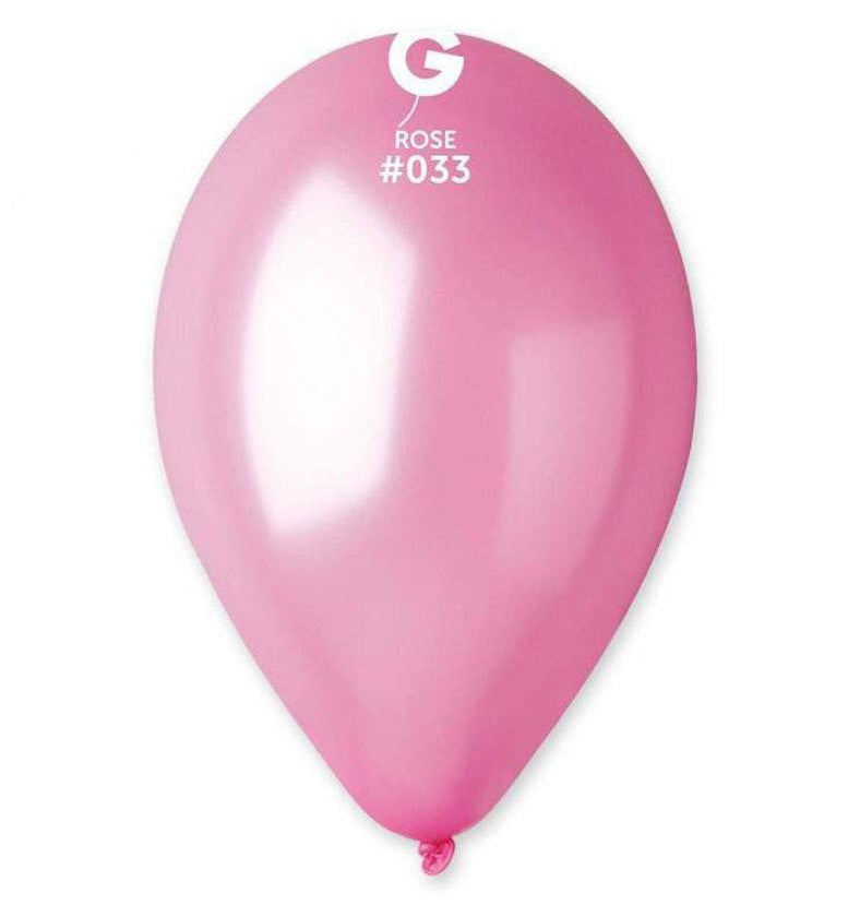 Μεταλλικά Ροζέ Λάτεξ Μπαλόνια (10 τεμ)