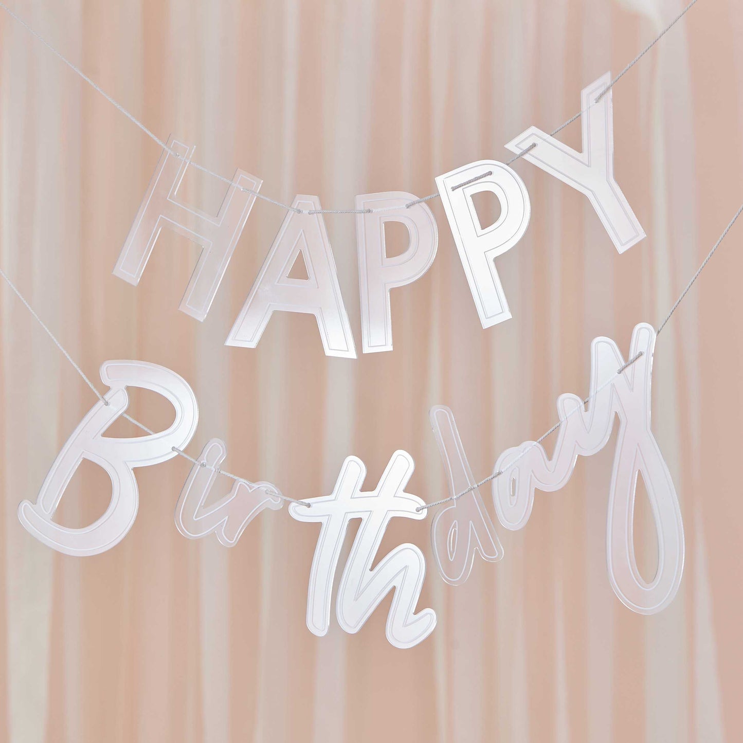 Γιρλάντα ακρυλική Happy Birthday